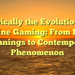 Typically the Evolution of On-line Gaming: From Early Beginnings to Contemporary Phenomenon