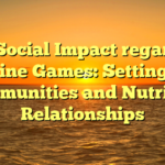 The Social Impact regarding Online Games: Setting up Communities and Nutrition Relationships